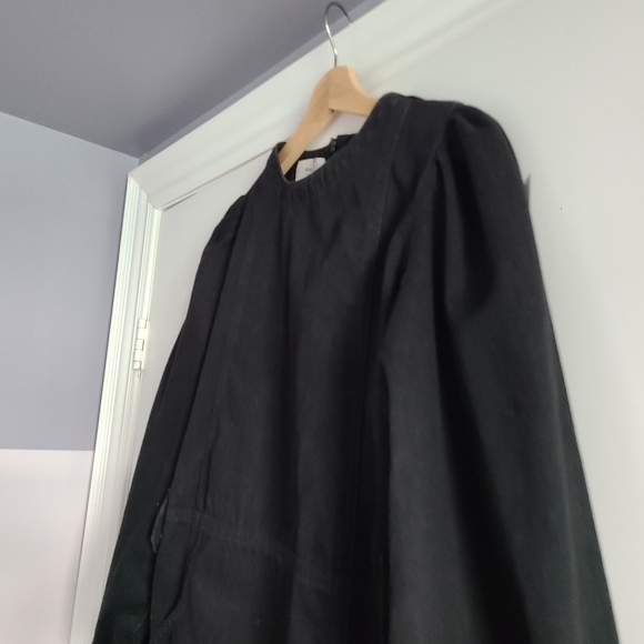Minimum - Black Denim Longsleeve Dress Size 36 Small - Picture 4 of 6